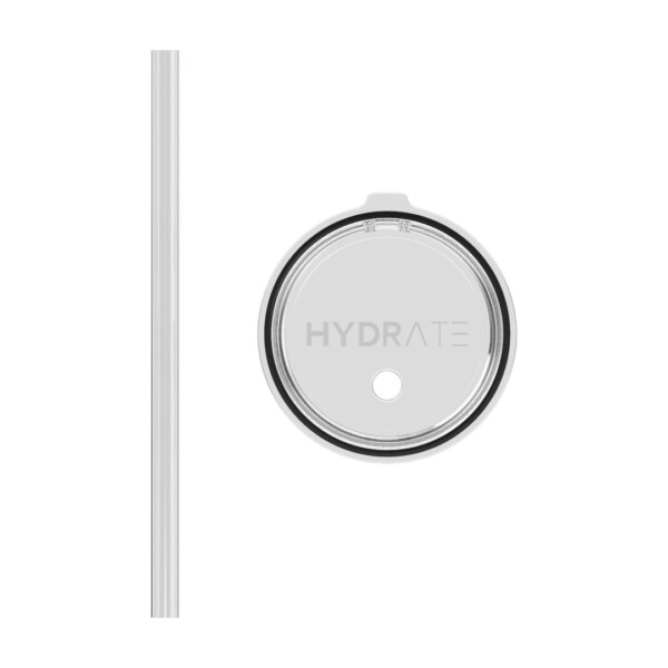 ACCESORIO TAPA VASO GRANDE CON PAJITA Color TRANSPARENTE - Hydrate