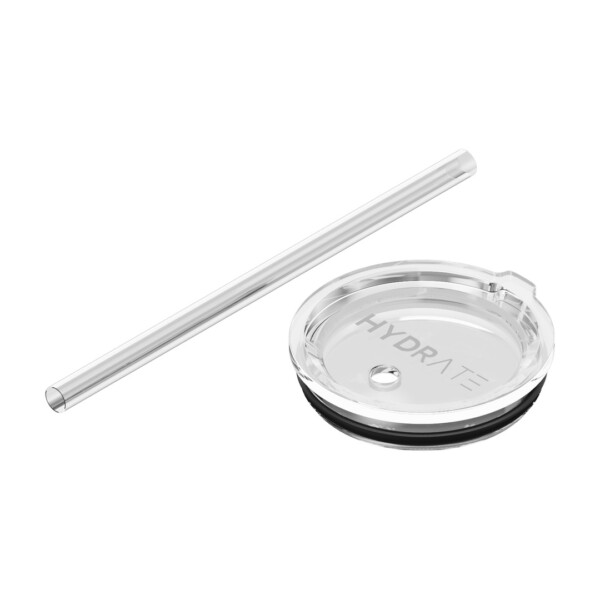ACCESORIO TAPA VASO GRANDE CON PAJITA Color TRANSPARENTE - Hydrate